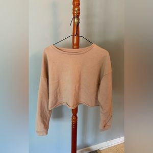 Fleece crop sweatshirt